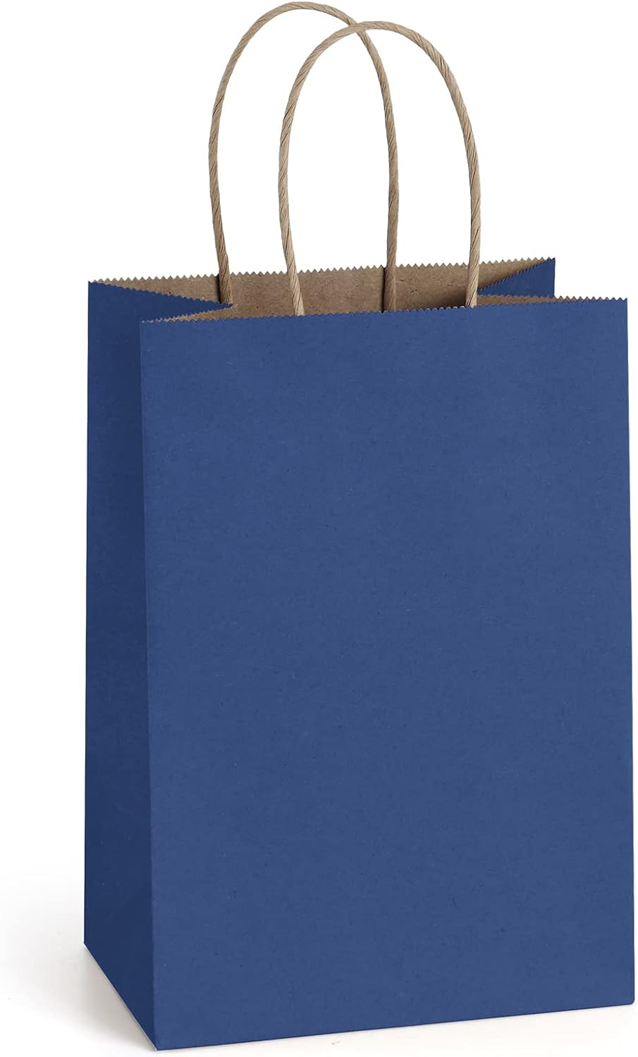 mora Gift Bags with Handles, 5.25 x 3 x 8 Inch White Bags, 100 Count Pack