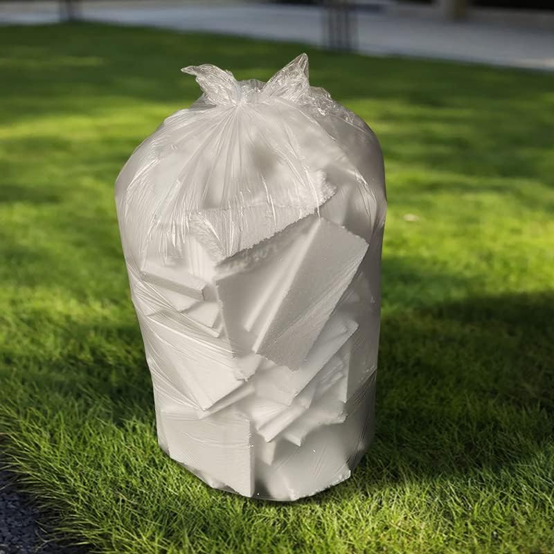 Tyvona 40-45 Gallon Clear Trash Can Liners, 40 x 48 Inch, 50 Count Pack