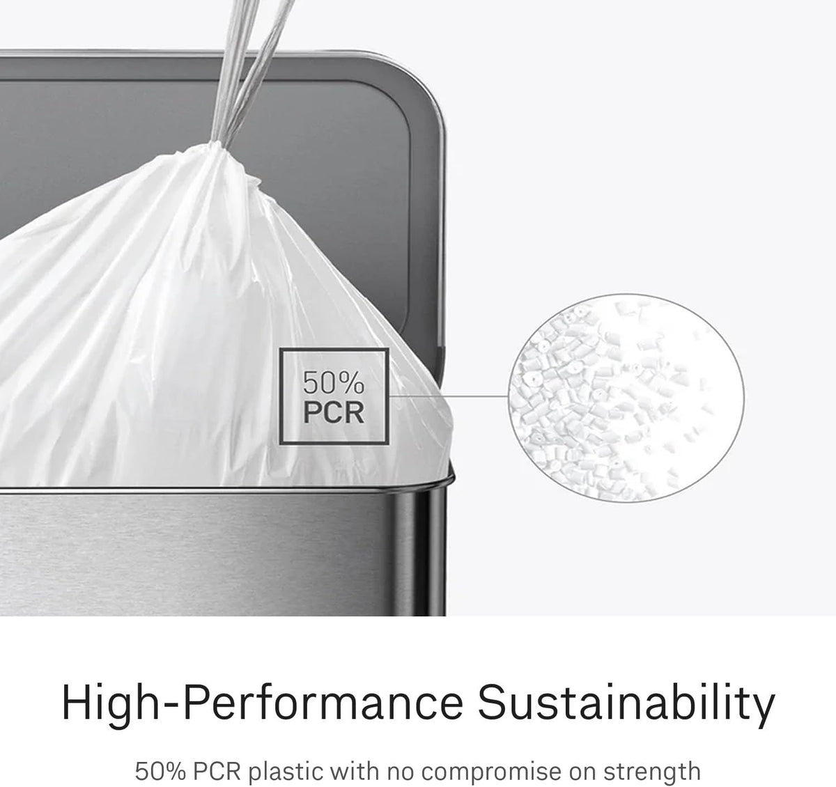 Silvona 100 Count 5-6 Gallon Clear Trash Bags, Drawstring Kitchen Can Liners | 100 Count