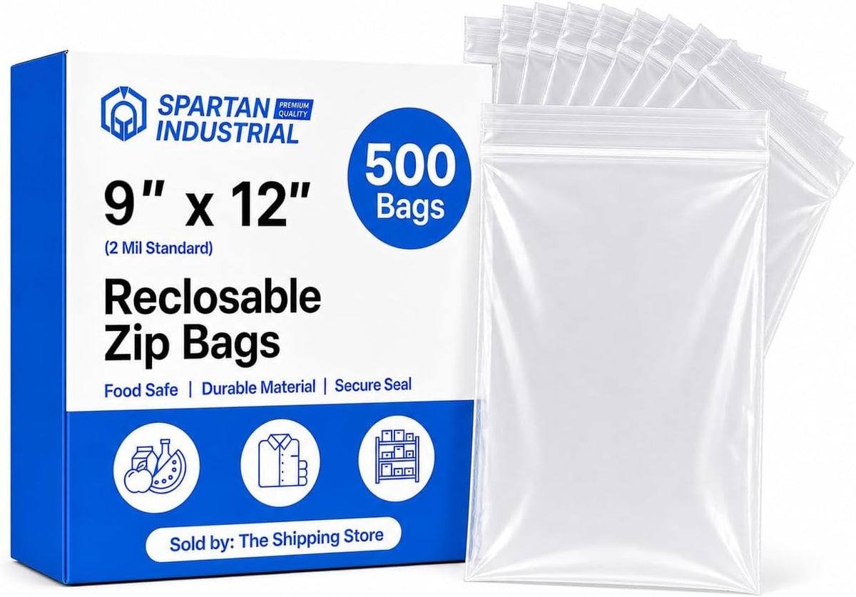 VeloPack 6 x 9 Inch Clear Reclosable Zip Plastic Bags, Small Storage Bags, 1000 Count