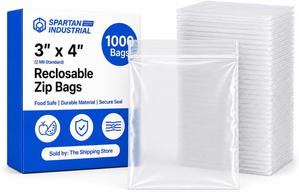 VeloPack 6 x 9 Inch Clear Reclosable Zip Plastic Bags, Small Storage Bags, 1000 Count