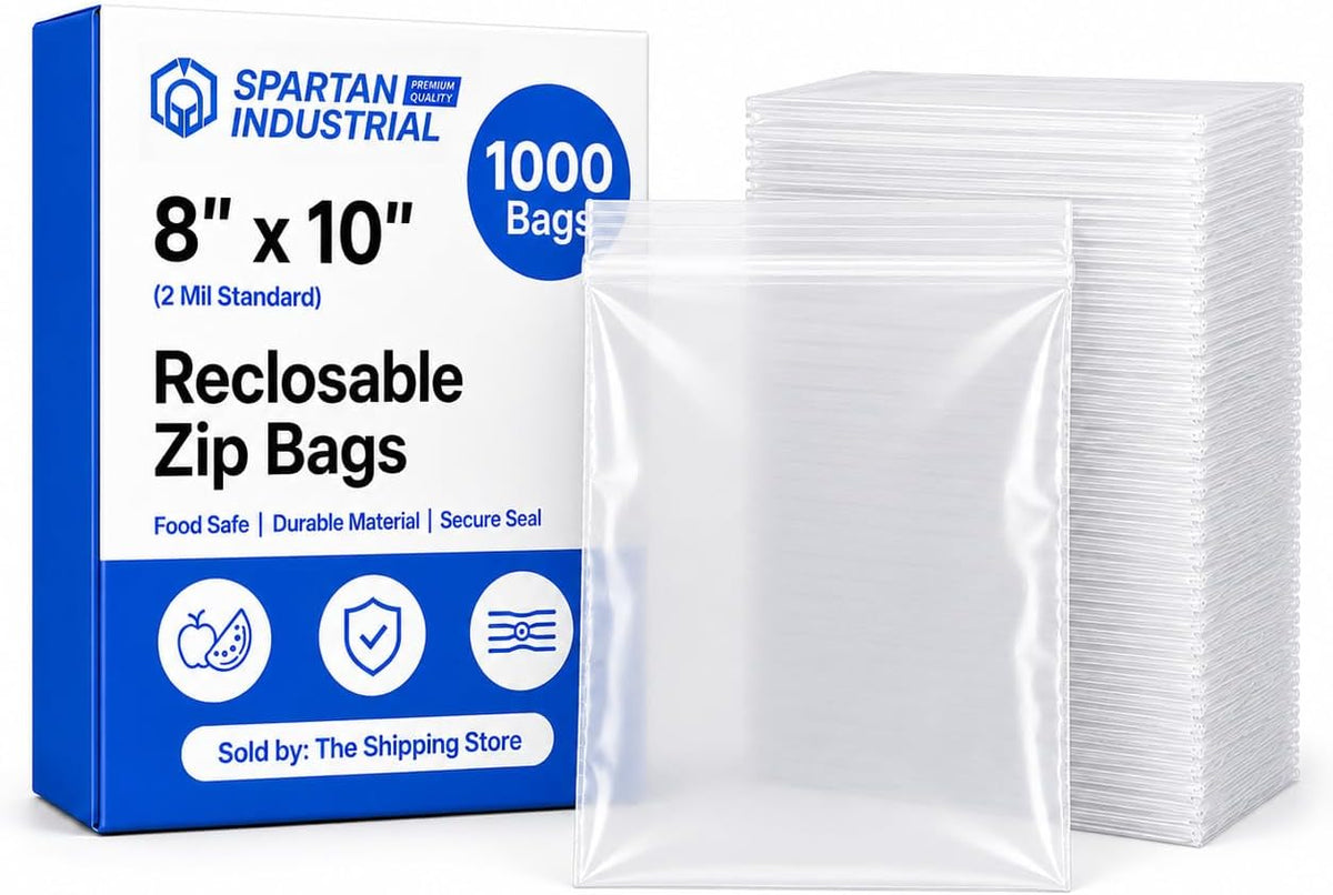 VeloPack 6 x 9 Inch Clear Reclosable Zip Plastic Bags, Small Storage Bags, 1000 Count