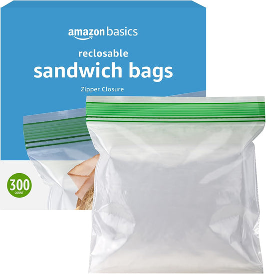 Averon Basics Reusable Double Zipper Sandwich Storage Bags, Food Storage Bags | Storage