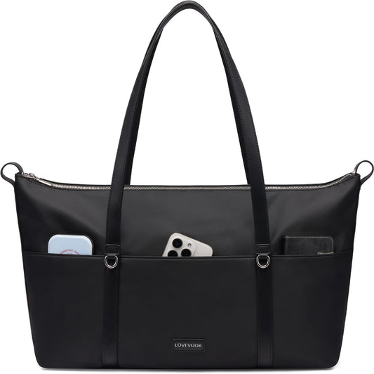 Loveora Work Tote Bag for Women, 15.6 Inch Laptop Sleeve, Long Shoulder Strap | Work Tote Pack