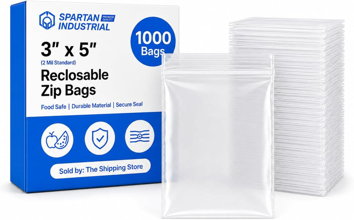 VeloPack 6 x 9 Inch Clear Reclosable Zip Plastic Bags, Small Storage Bags, 1000 Count