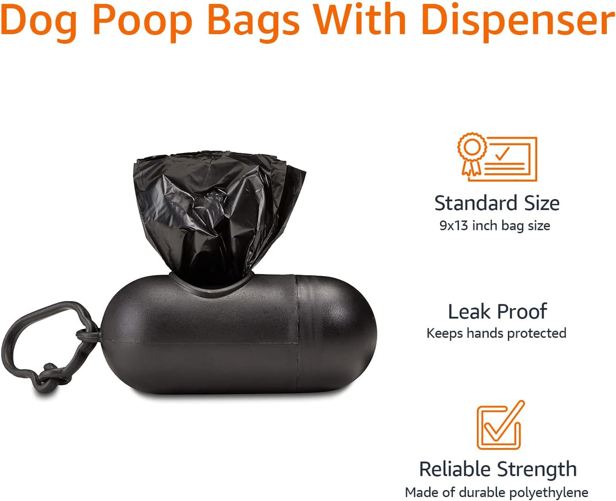 Averon Basics Dog Poop Leakproof Bags with Dispenser and Leash Clip, 600 Count | 600 Count