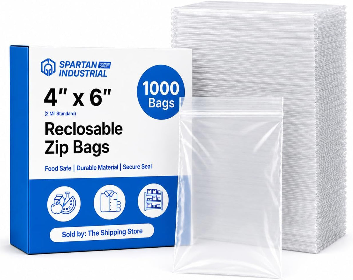 VeloPack 6 x 9 Inch Clear Reclosable Zip Plastic Bags, Small Storage Bags, 1000 Count
