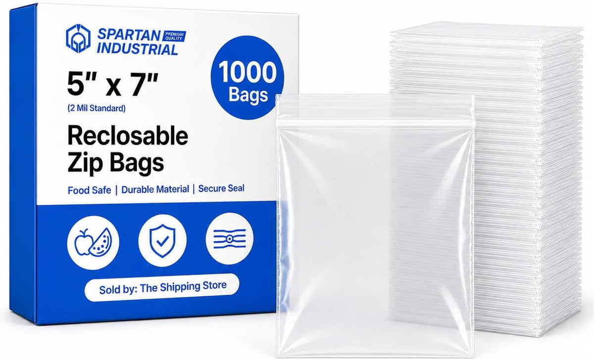 VeloPack 6 x 9 Inch Clear Reclosable Zip Plastic Bags, Small Storage Bags, 1000 Count