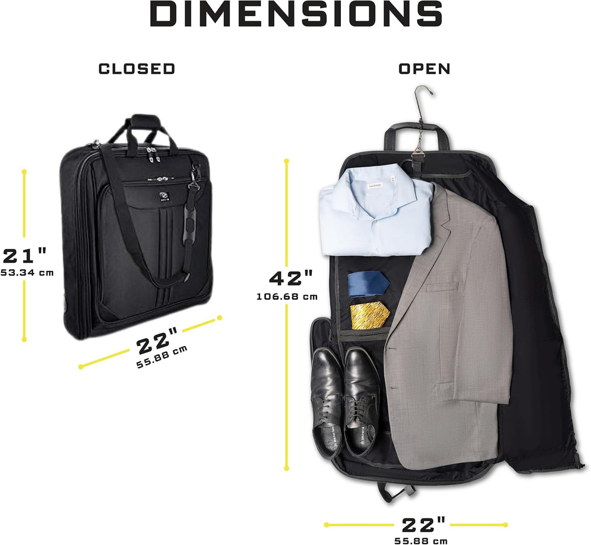 Zevora Premium Travel Garment Bags for Men and Women, 4 Pack with Hangers | 4 Pack