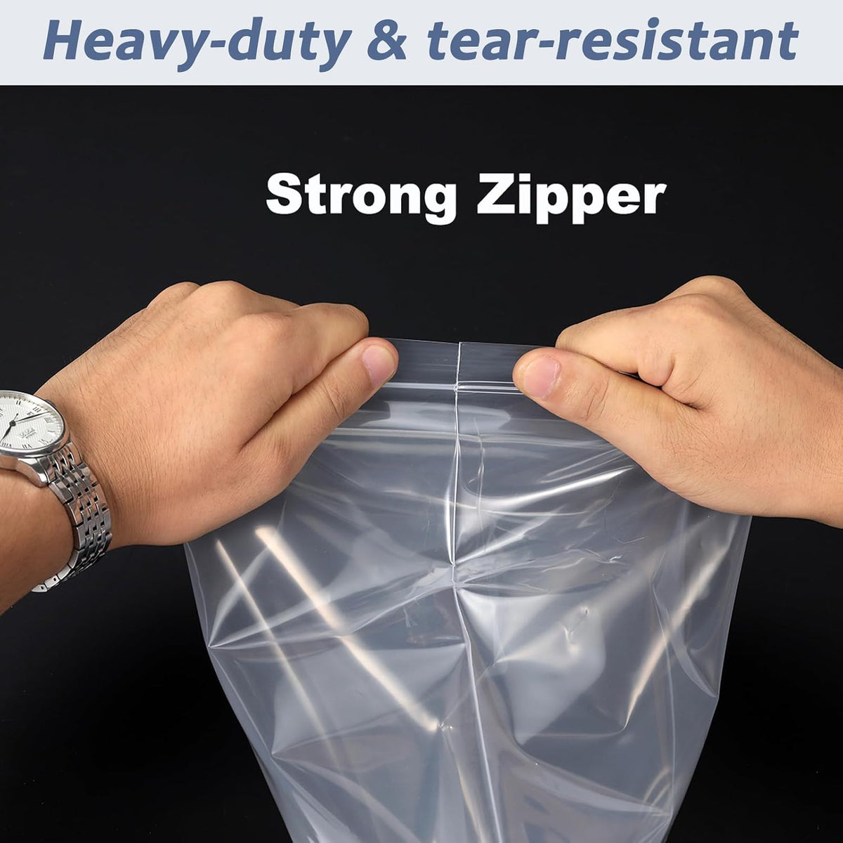 Zentaro 18 x 23 Inch 5 Mil Reclosable Large Clear Zip Poly Lock Storage Bags, 20 Pack