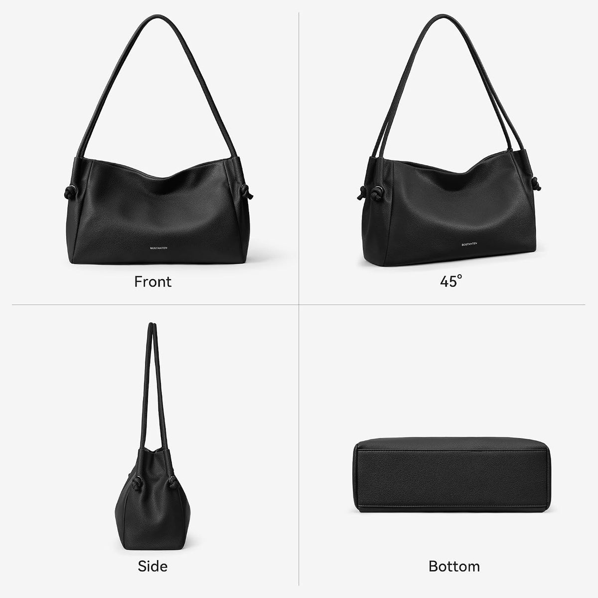Boldsten Shoulder Bag for Women - Padded Vegan Leather Laptop Tote with Zipper Bag