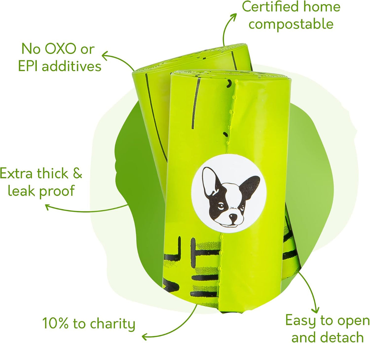 Certiva Home Compostable Dog Poop Bags, 240 Plant-Based Bags, 16 Rolls for Waste
