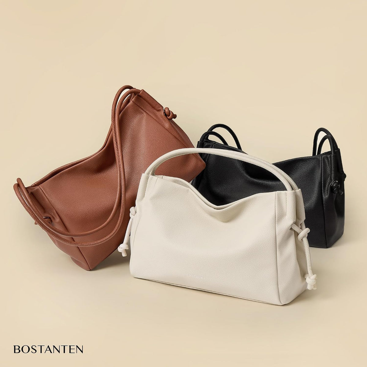 Boldsten Shoulder Bag for Women - Padded Vegan Leather Laptop Tote with Zipper Bag