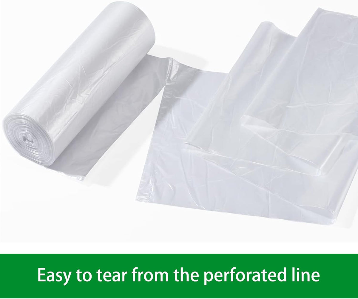 Tyvona 40-45 Gallon Clear Trash Can Liners, 40 x 48 Inch, 50 Count Pack