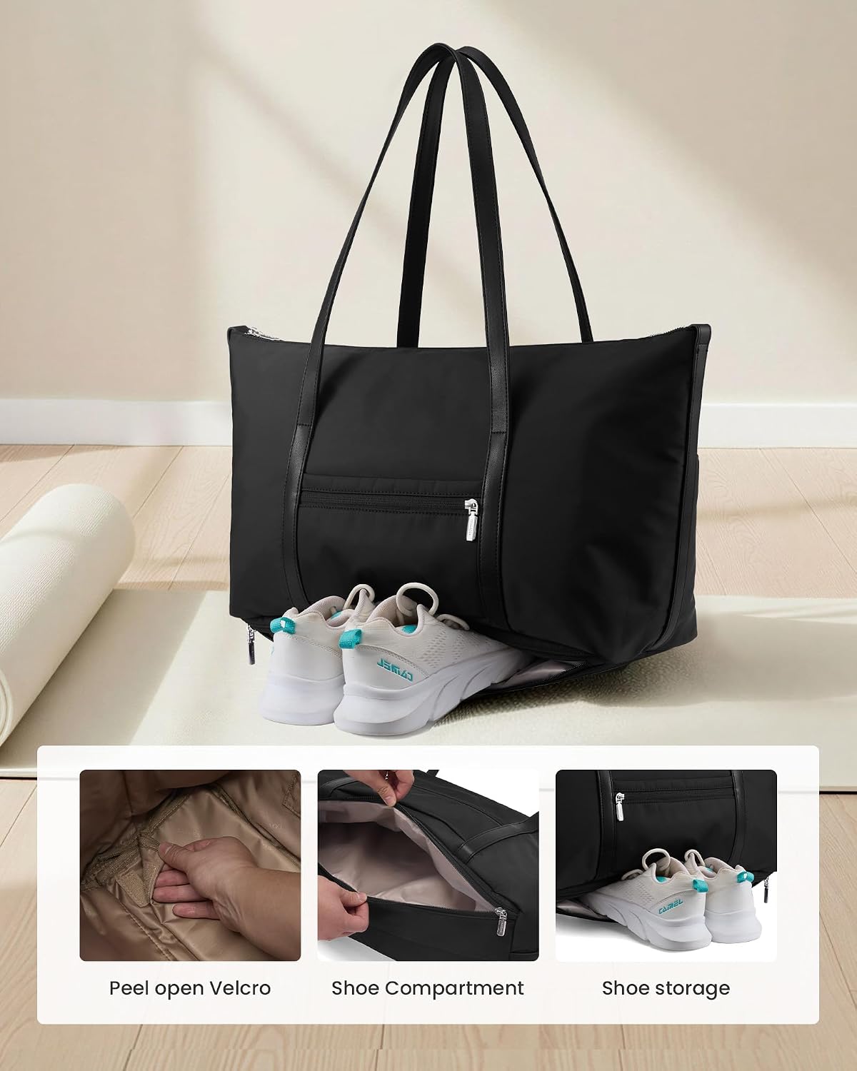 Loveora Work Tote Bag for Women, 15.6 Inch Laptop Sleeve, Long Shoulder Strap | Work Tote Pack