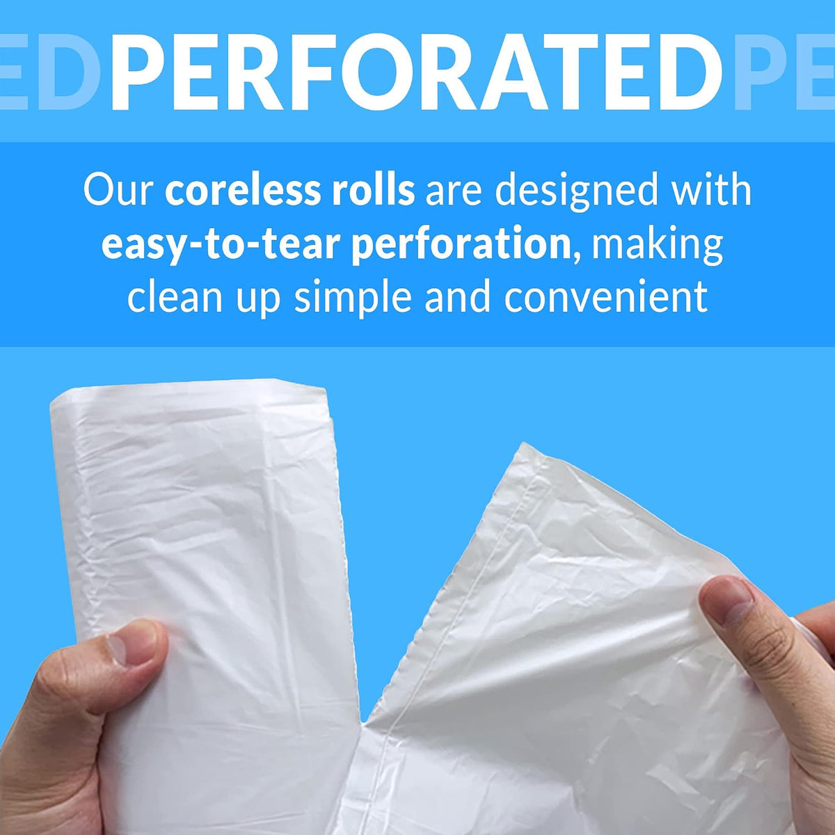 YRelora 6-10 Gallon Trash Bags, 100 Count, Clear Kitchen Can Liners for Home | 100 Count
