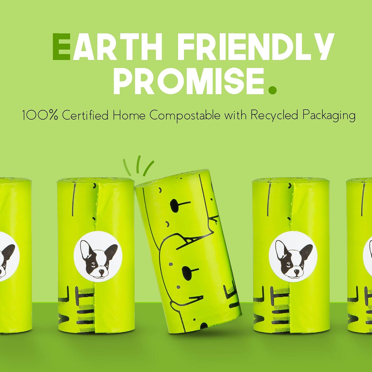 Certiva Home Compostable Dog Poop Bags, 240 Plant-Based Bags, 16 Rolls for Waste