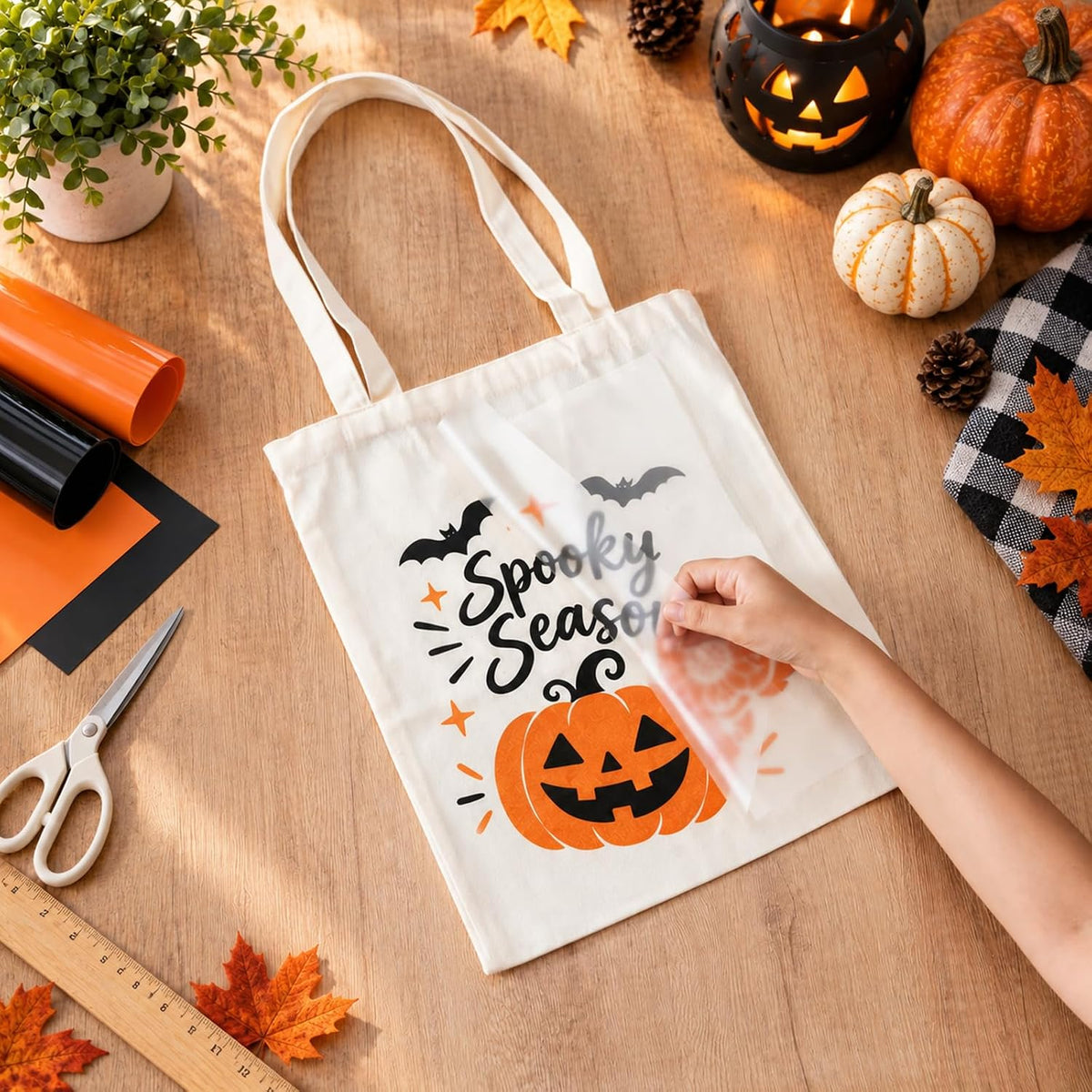 Lazora 50 Pack Canvas Tote Bags for DIY Projects, 13 x 15 Inch Reusable Bags | Reusable