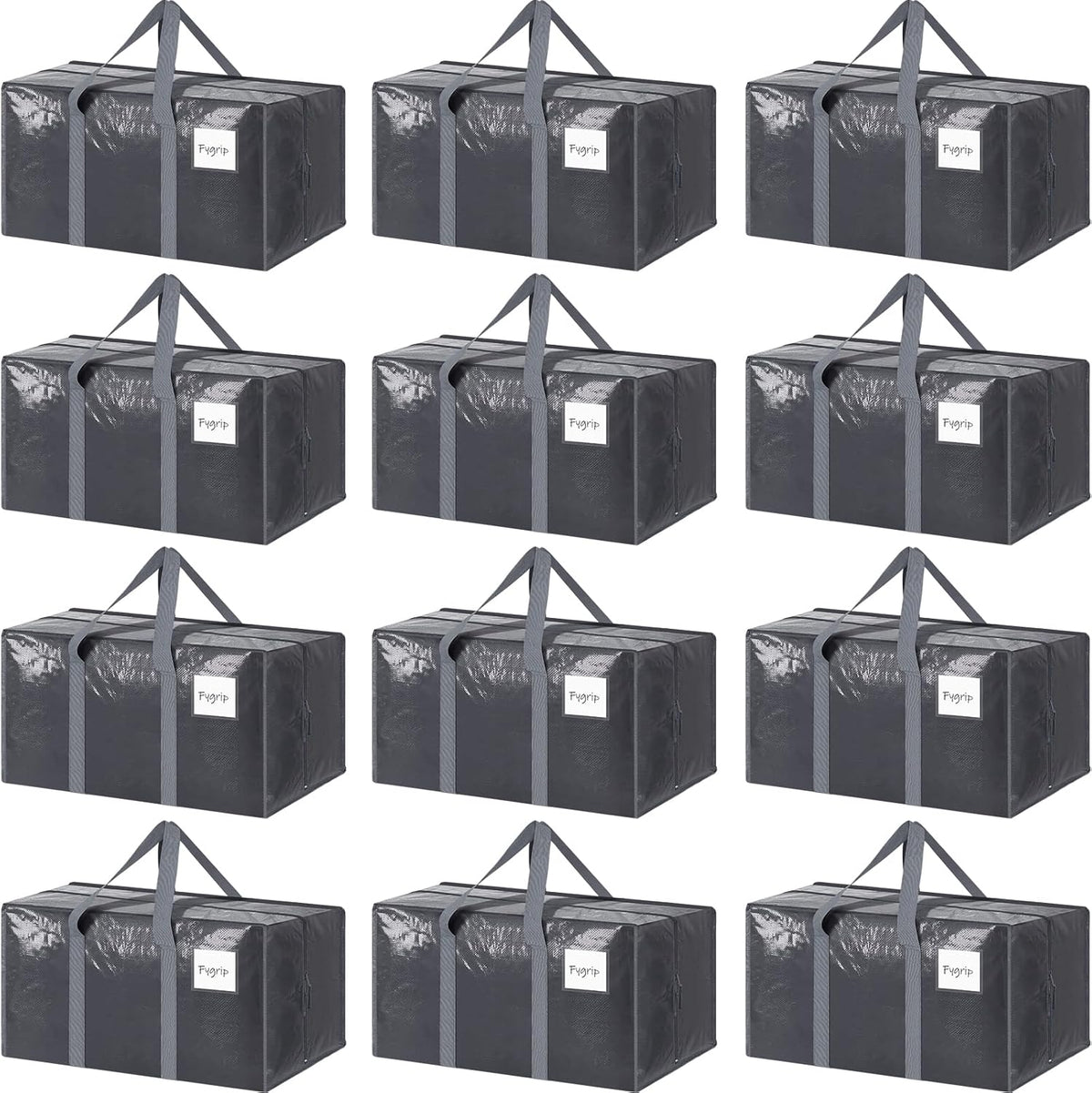 Heftora 6 Pack Extra Heavy Duty Large Moving Bags with Strong Zipper, Dark Blue | 6 Pack