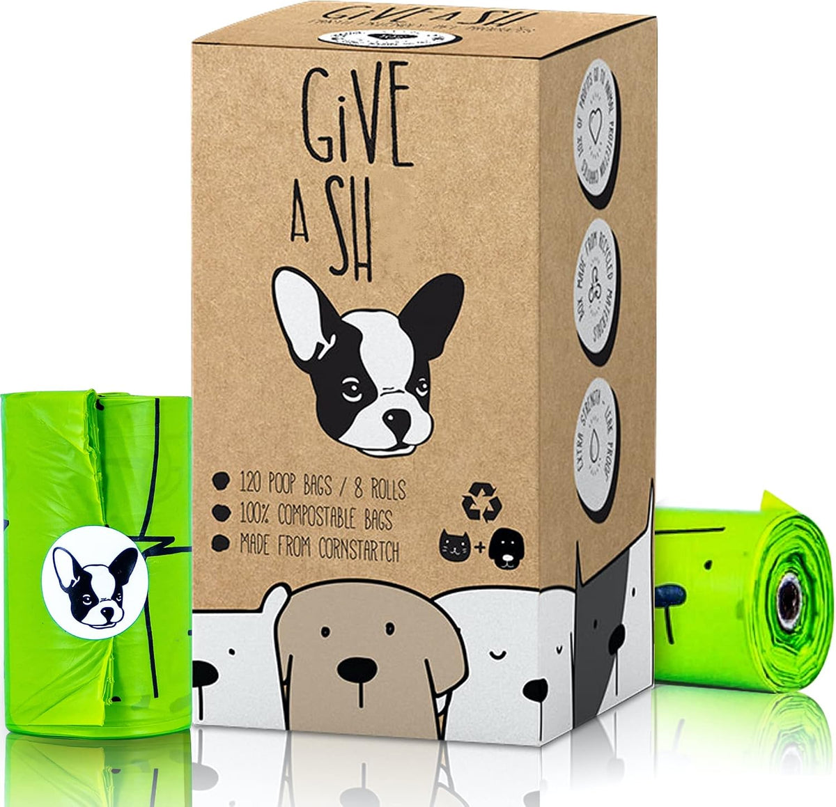 Certiva Home Compostable Dog Poop Bags, 240 Plant-Based Bags, 16 Rolls for Waste