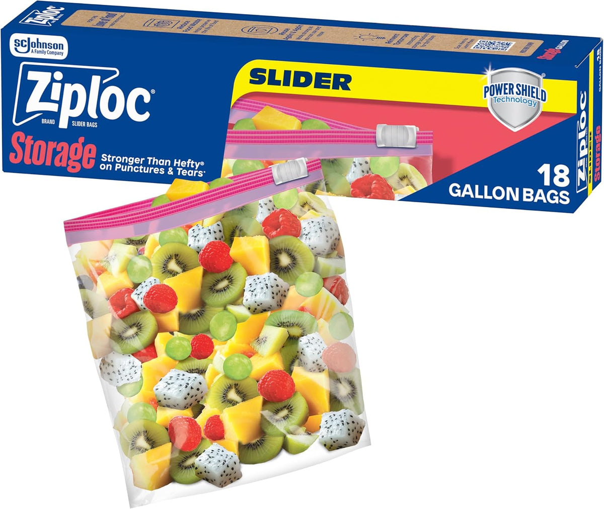 Ziplora Food Storage Slider Bags, 104 Total Bags, 26 Count Per Pack, Leakproof | 104 Count