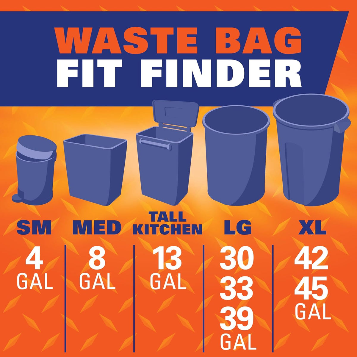Heftora Strong 30 Gallon Trash Bags, Large Heavy Duty Liners, 56 Count Pack | 56 Count