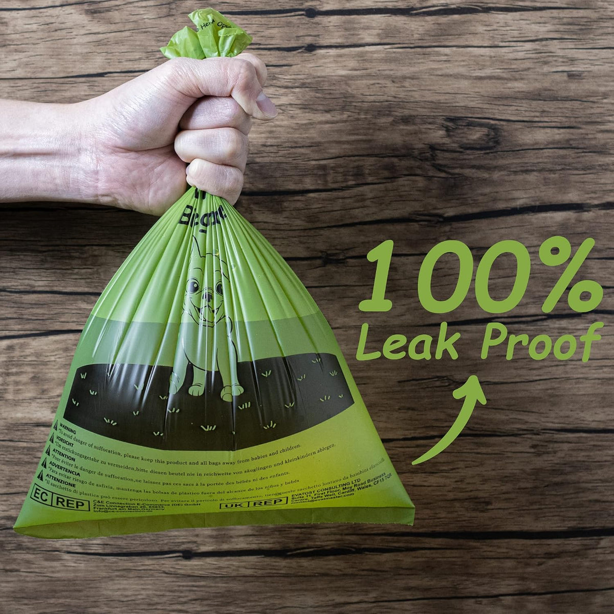 Greenora Walker Poop Bags for Dog Waste, 540 Bags, Extra Thick Leakproof Green | 540 Count