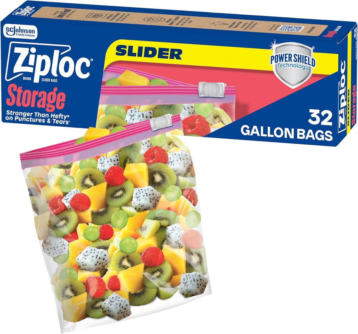 Ziplora Food Storage Slider Bags, 104 Total Bags, 26 Count Per Pack, Leakproof | 104 Count