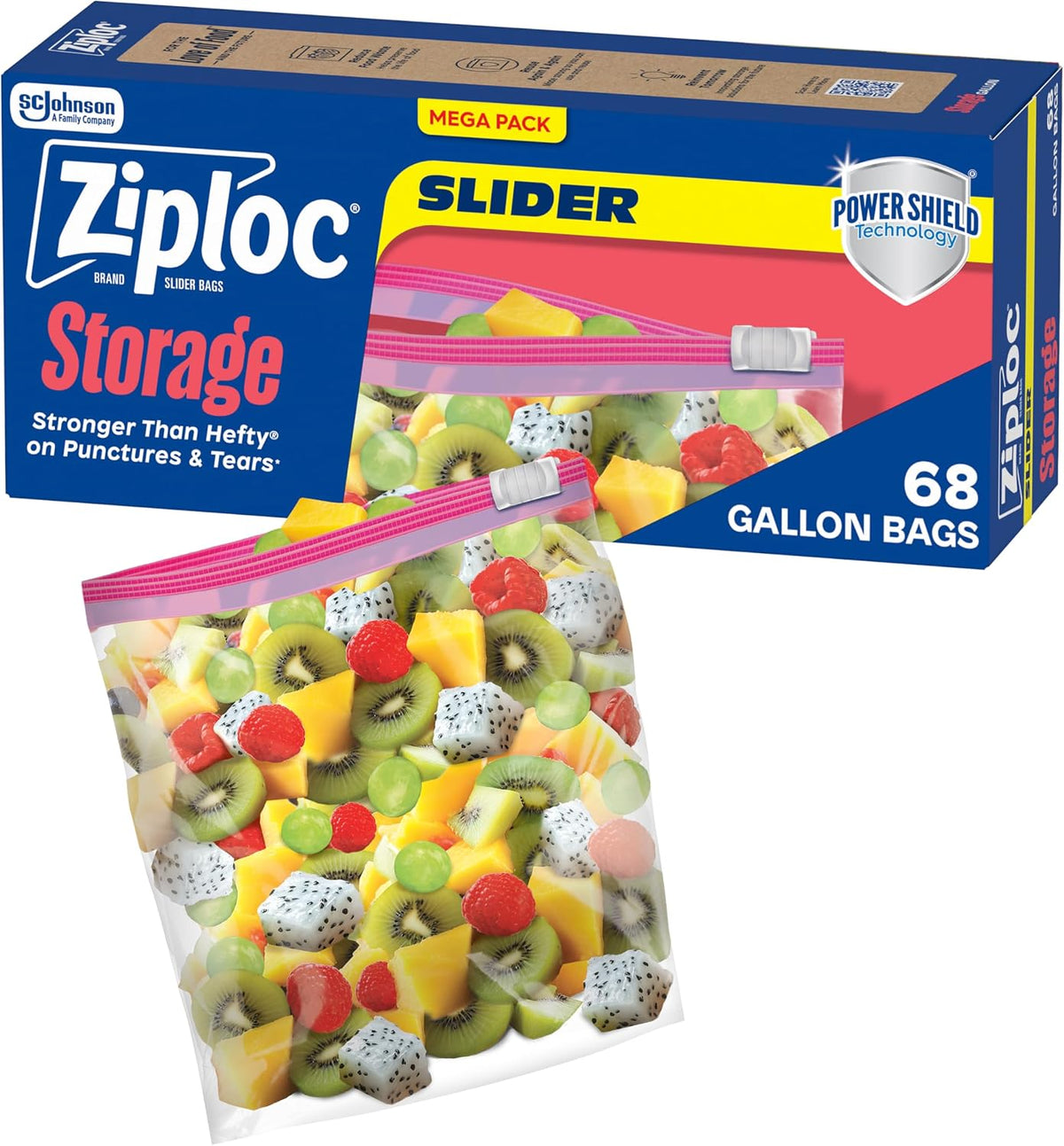 Ziplora Food Storage Slider Bags, 104 Total Bags, 26 Count Per Pack, Leakproof | 104 Count