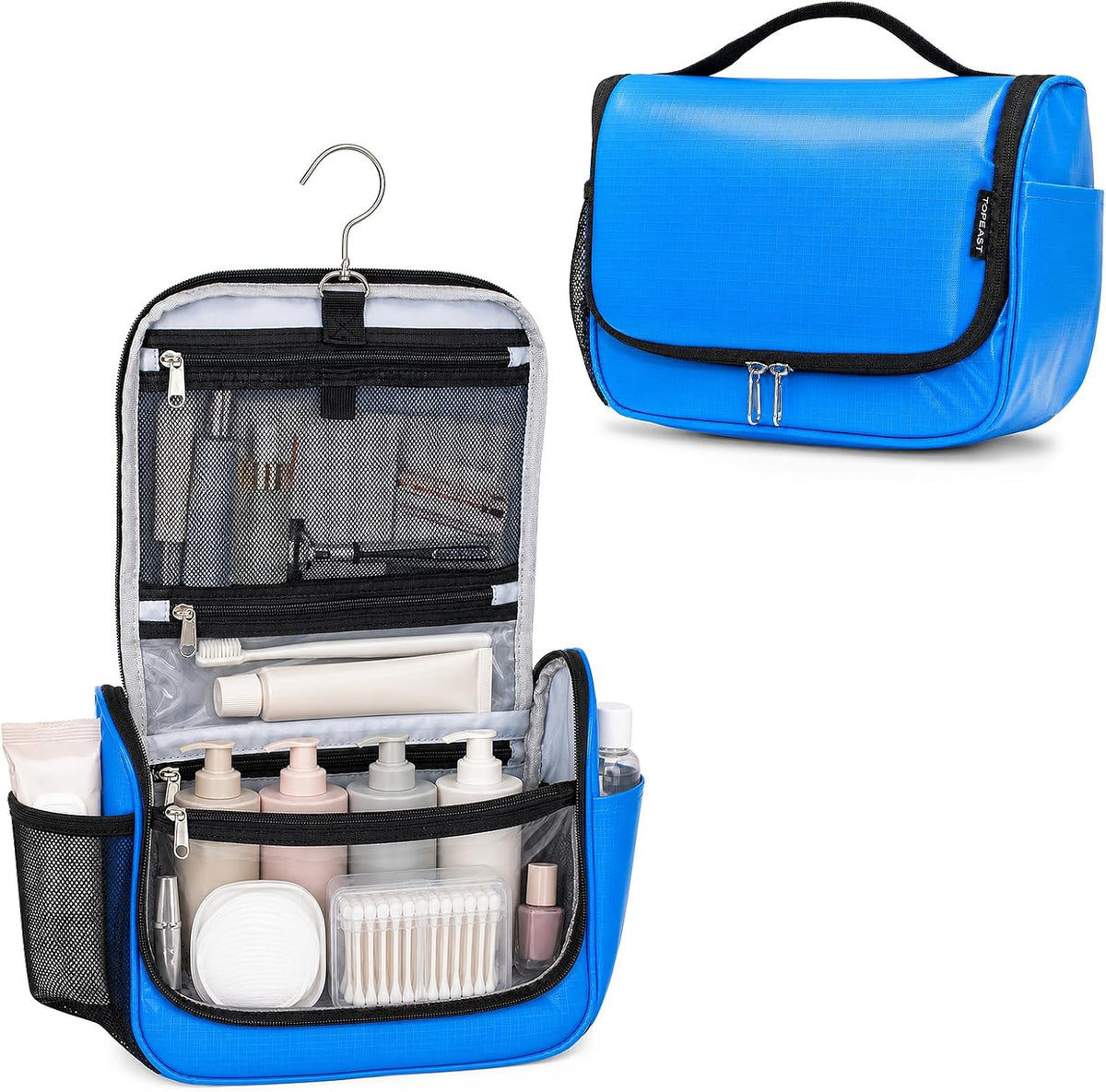 Travora Toiletry Bag for Women and Men, Waterproof Hanging Makeup Organizer | Hanging