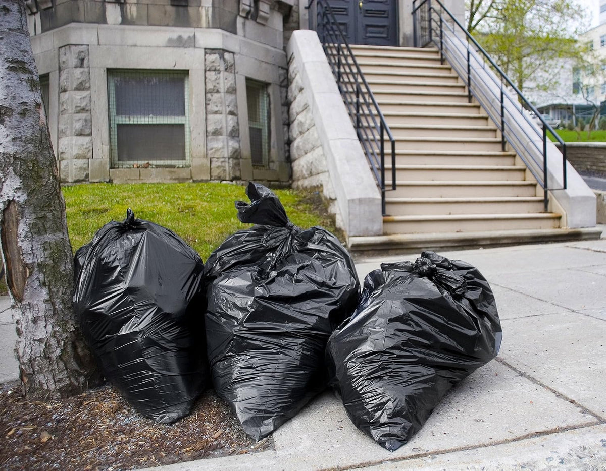 Taskora 55-60 Gallon Trash Bags, Heavy Duty Mega Value Pack, 50 Large Black Bags